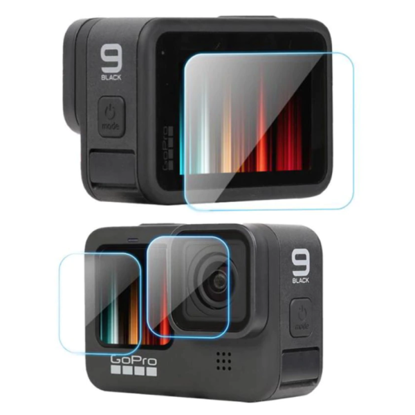 Tempered Glass For GoPro Hero 12, 11, 10, 9 Black