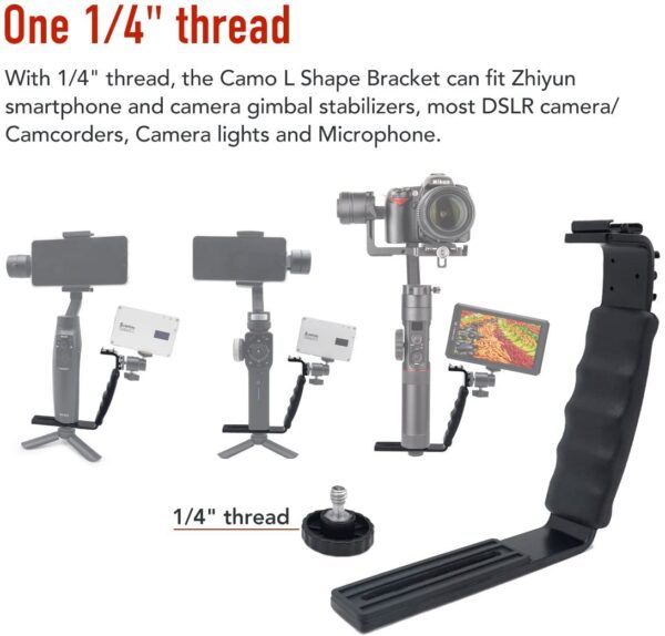 L-shaped gimbal expansion bracket