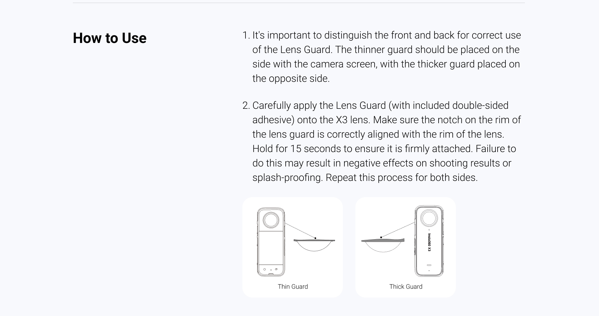How to use Insta360 X3 Lens Guards